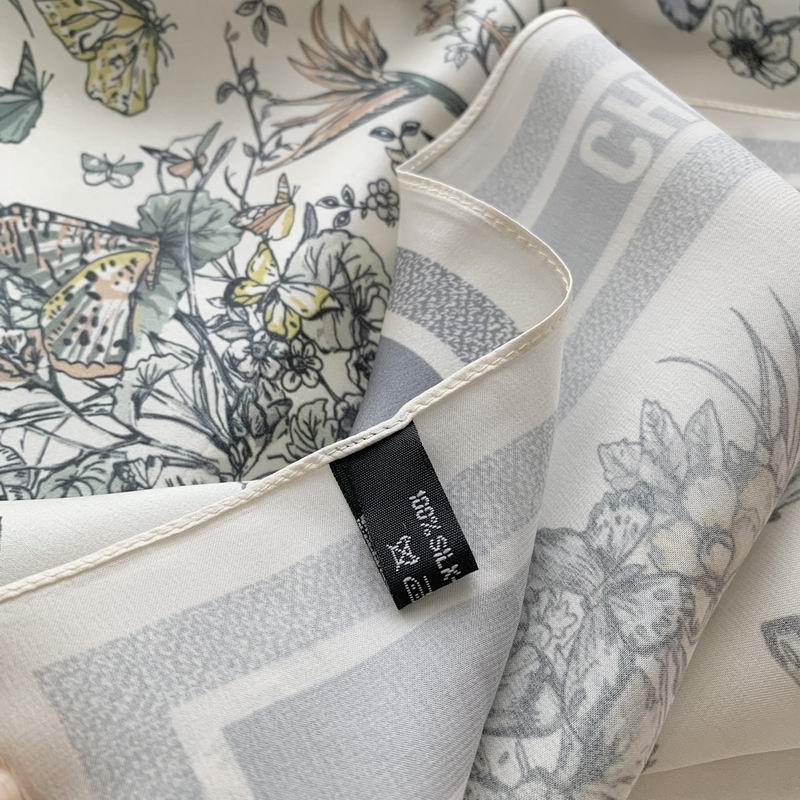 Dior silk scarf 50X50cm E (13)