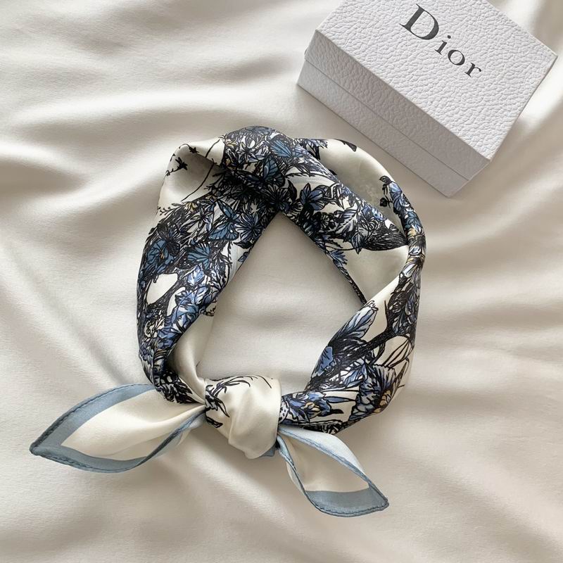 Dior silk scarf 50X50cm E (13)