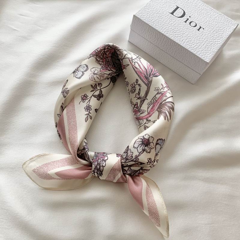 Dior silk scarf 50X50cm E (14)