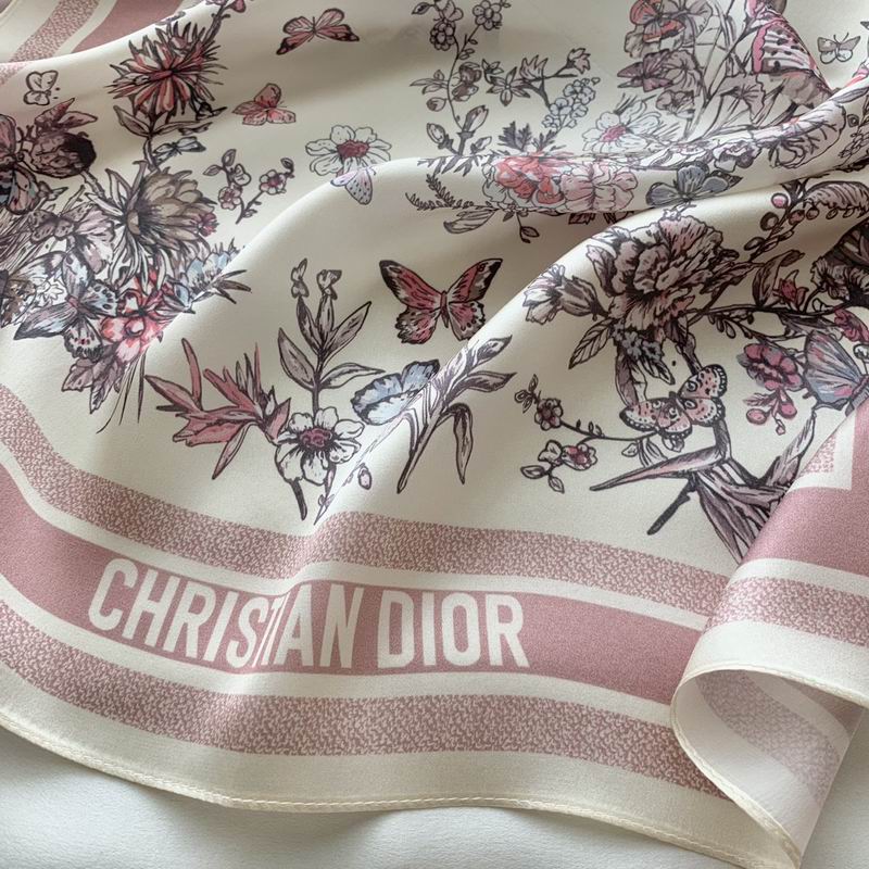 Dior silk scarf 50X50cm E (15)