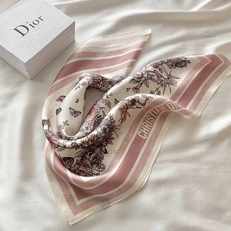 Dior silk scarf 50X50cm E (18)