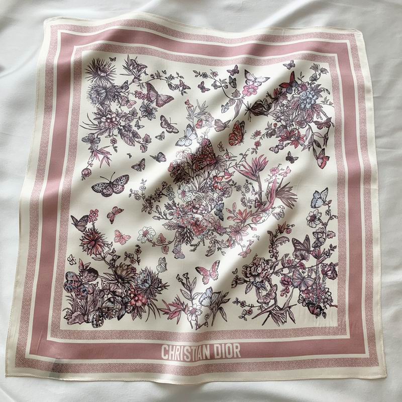 Dior silk scarf 50X50cm E (19)