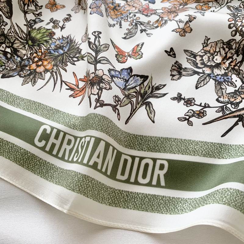 Dior silk scarf 50X50cm E (21)