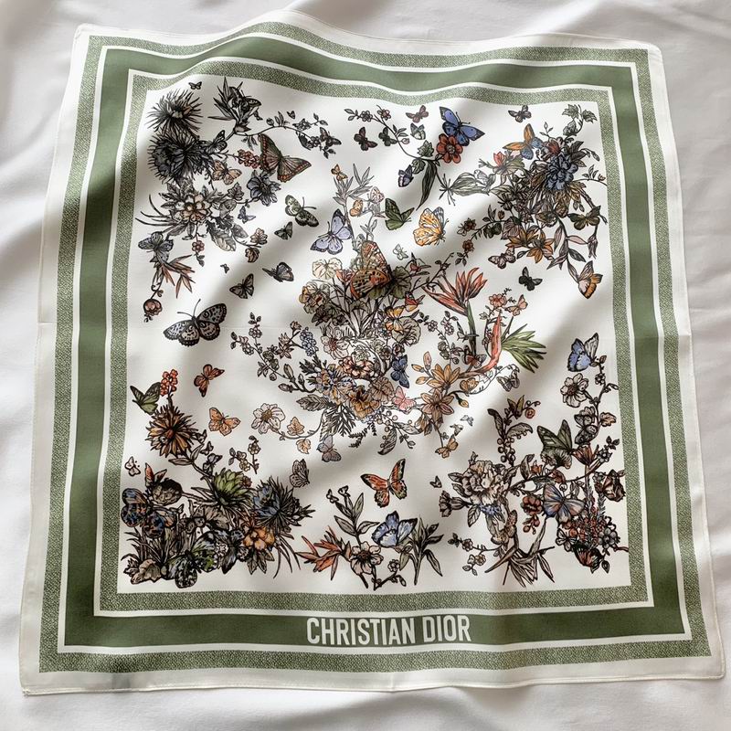 Dior silk scarf 50X50cm E (22)