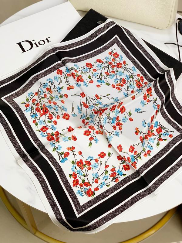 Dior silk scarf 50X50cm E (4)