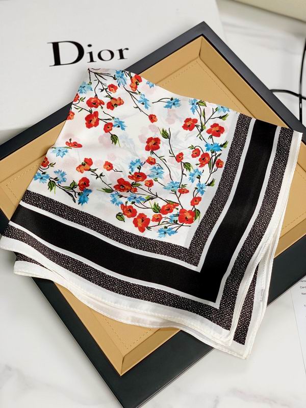 Dior silk scarf 50X50cm E (5)
