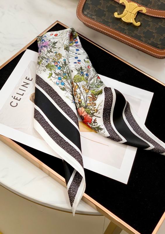 Dior silk scarf 50X50cm E (5)