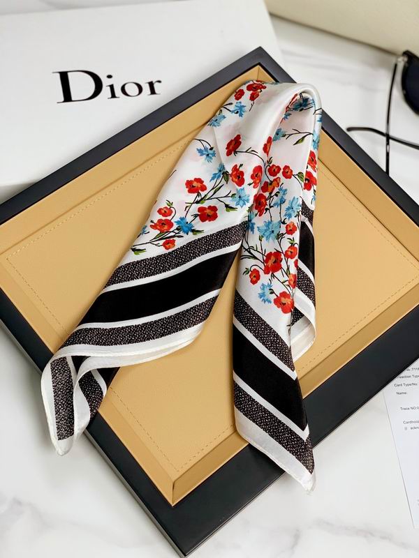 Dior silk scarf 50X50cm E (6)