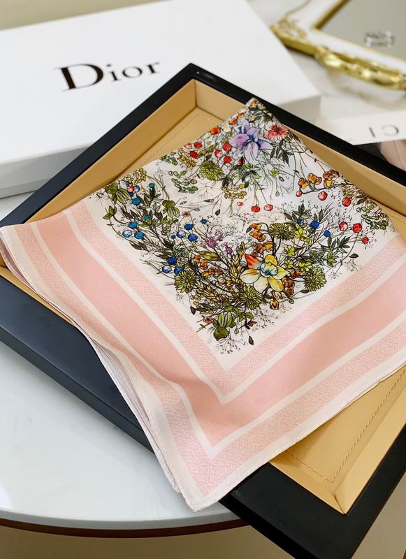 Dior silk scarf 50X50cm E (6)