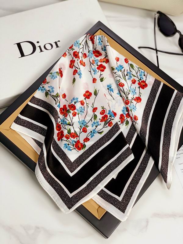 Dior silk scarf 50X50cm E (7)