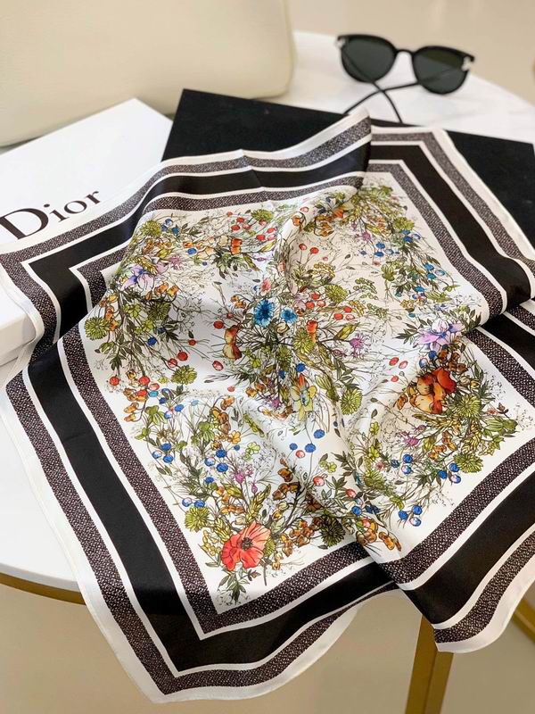 Dior silk scarf 50X50cm E (7)
