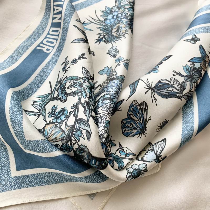 Dior silk scarf 50X50cm E (7)