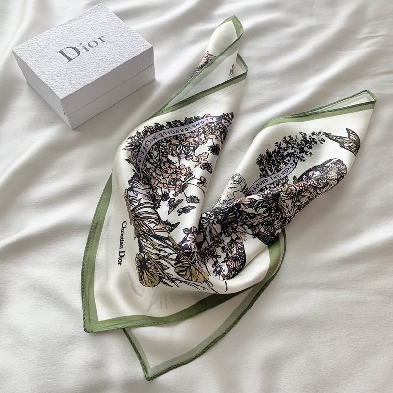 Dior silk scarf 50X50cm E (7)