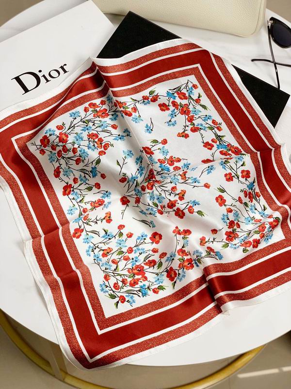 Dior silk scarf 50X50cm E (8)