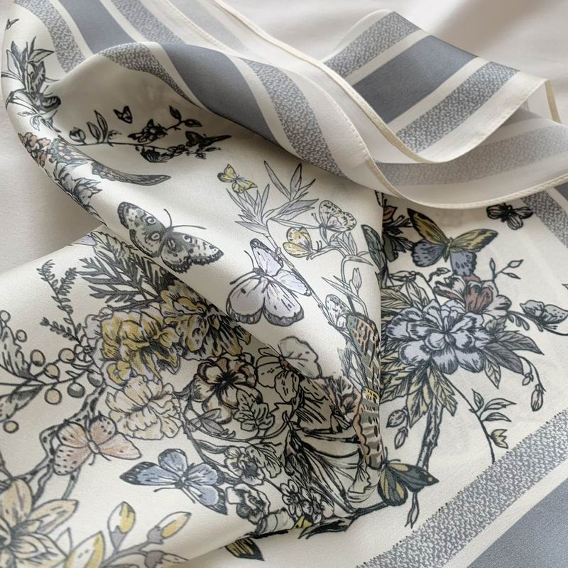 Dior silk scarf 50X50cm E (8)