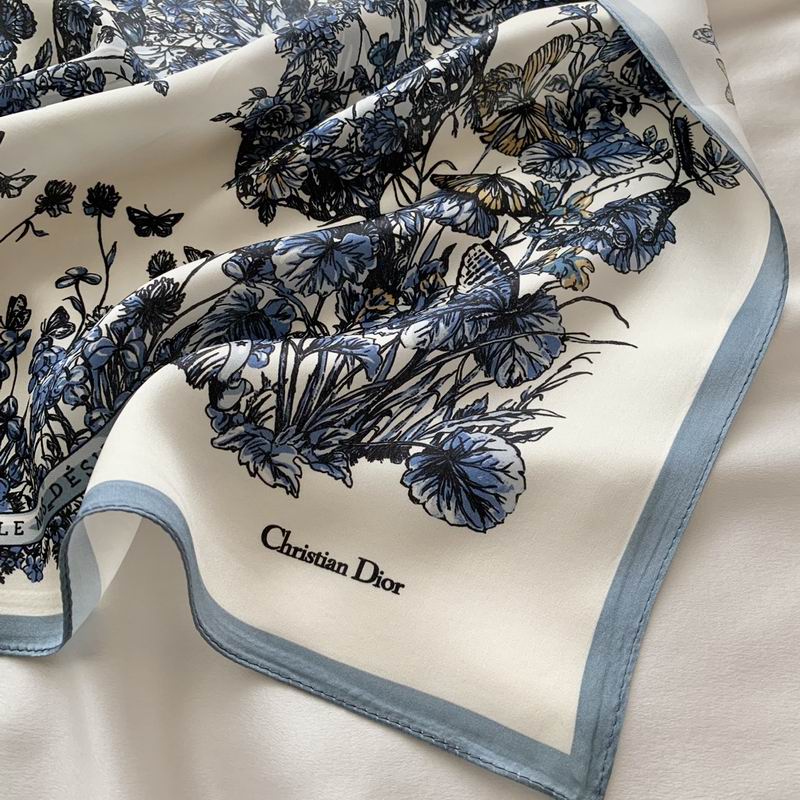 Dior silk scarf 50X50cm E (8)