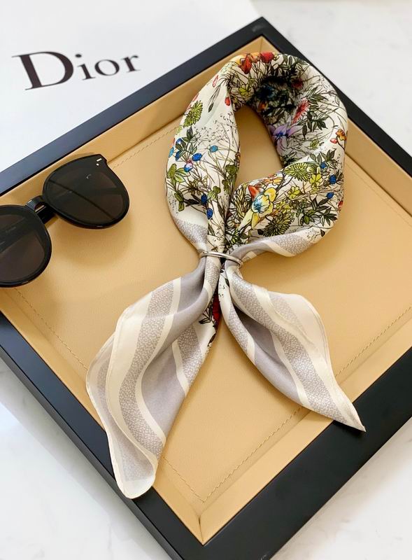 Dior silk scarf 50X50cm E (9)