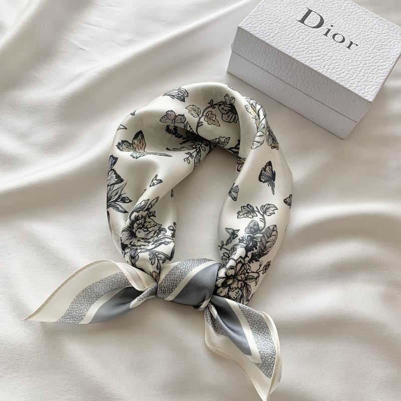 Dior silk scarf 50X50cm E (9)