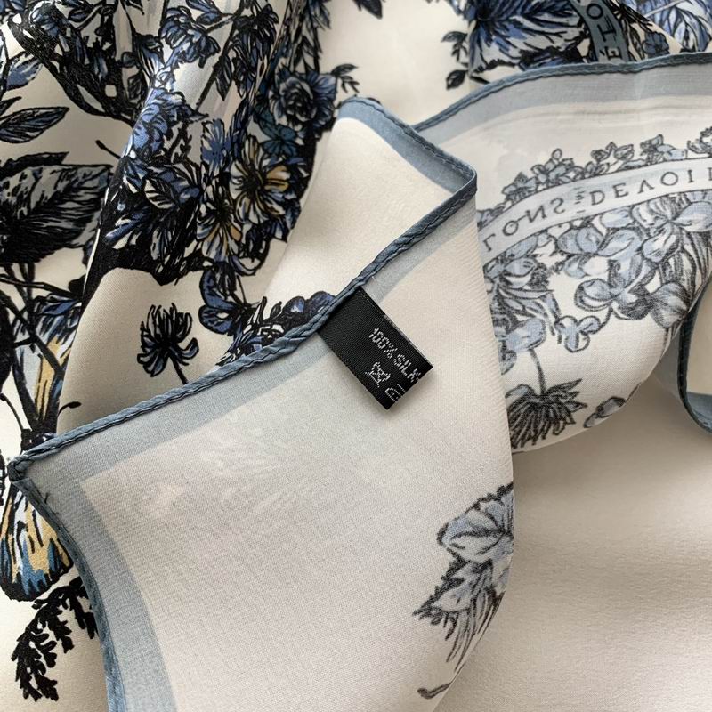 Dior silk scarf 50X50cm E (9)