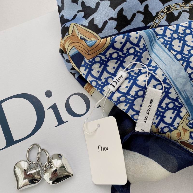 Dior silk scarf 90-180cm E (12)