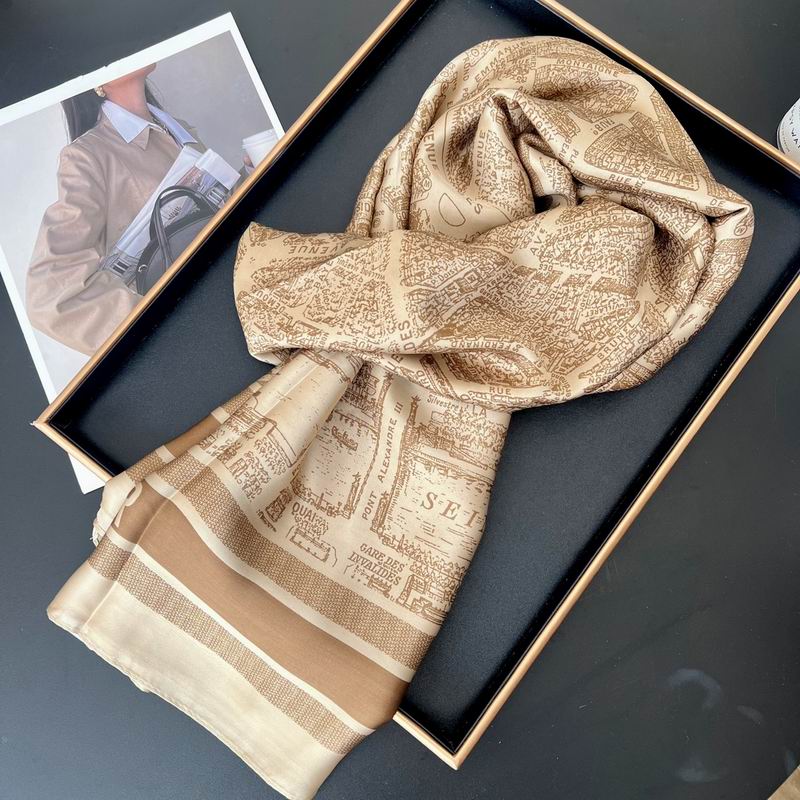 Dior silk scarf 90-180cm E (2)