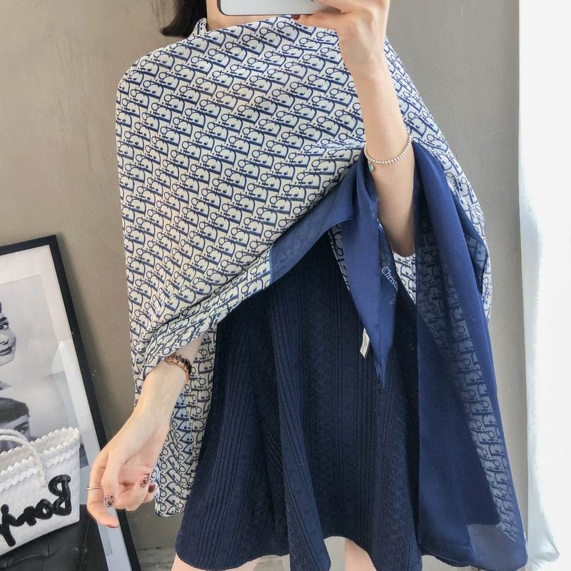Dior silk scarf 90-180cm E (23)