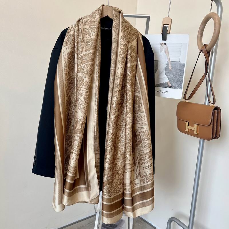 Dior silk scarf 90-180cm E (3)