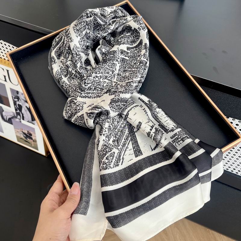 Dior silk scarf 90-180cm E (4)