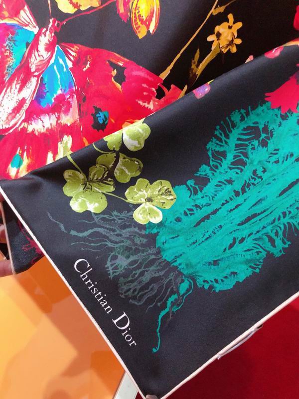 Dior silk scarf 90X90cm  E (1)
