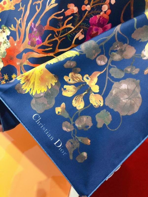 Dior silk scarf 90X90cm  E (12)