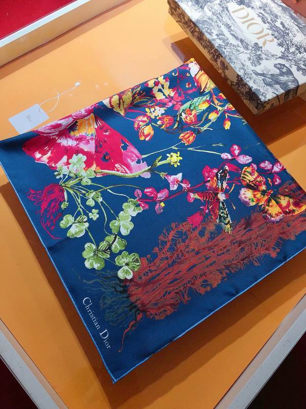 Dior silk scarf 90X90cm  E (13)