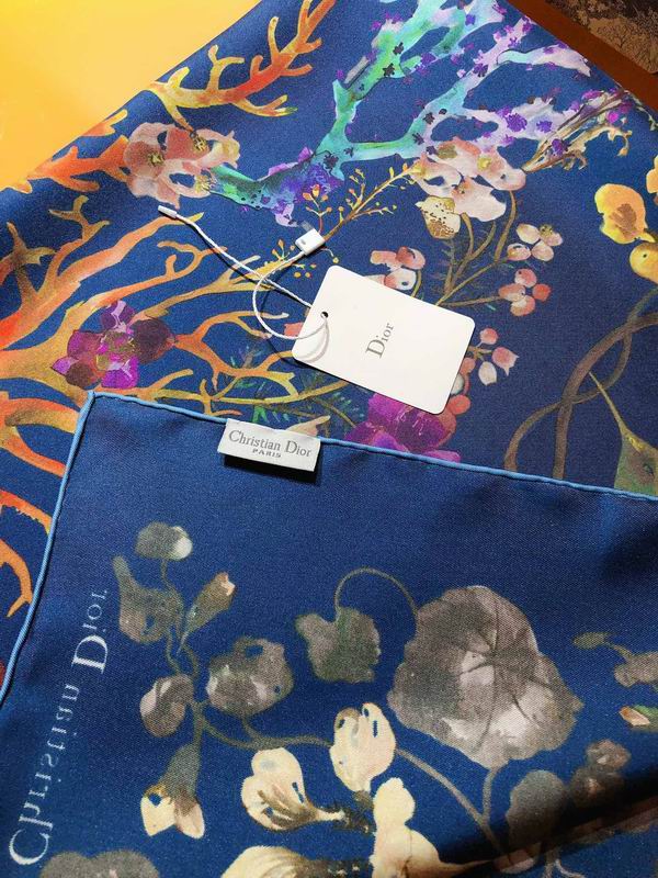 Dior silk scarf 90X90cm  E (15)