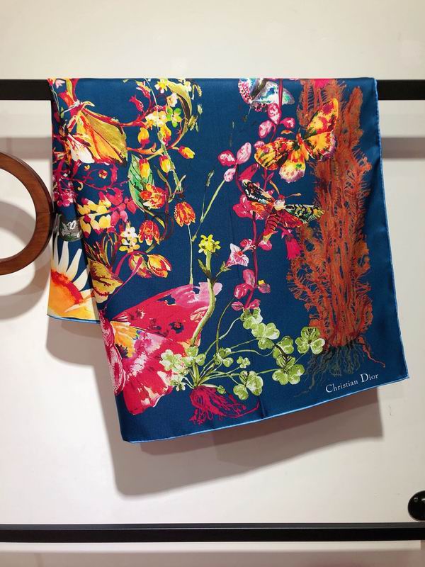 Dior silk scarf 90X90cm  E (15)