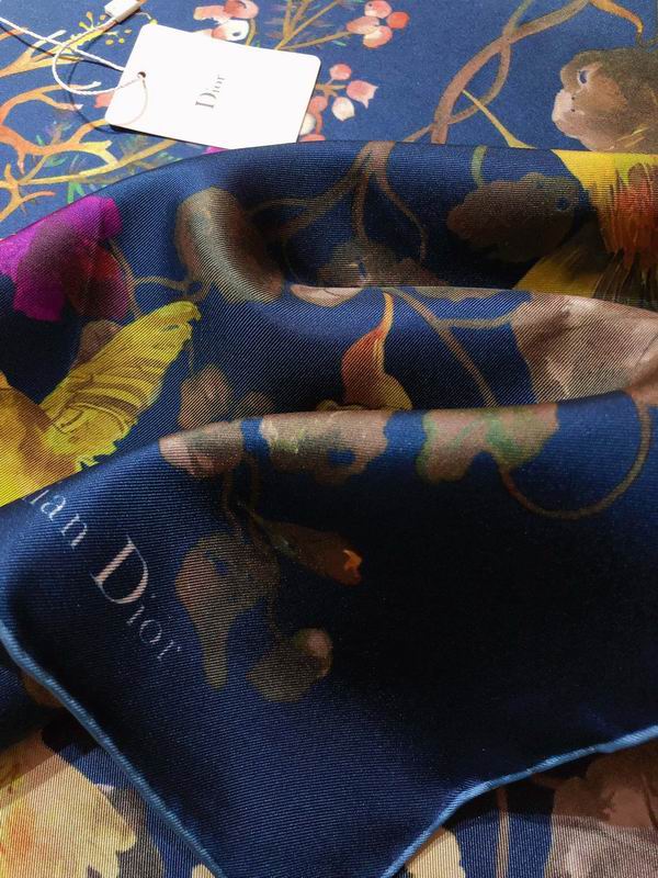 Dior silk scarf 90X90cm  E (16)