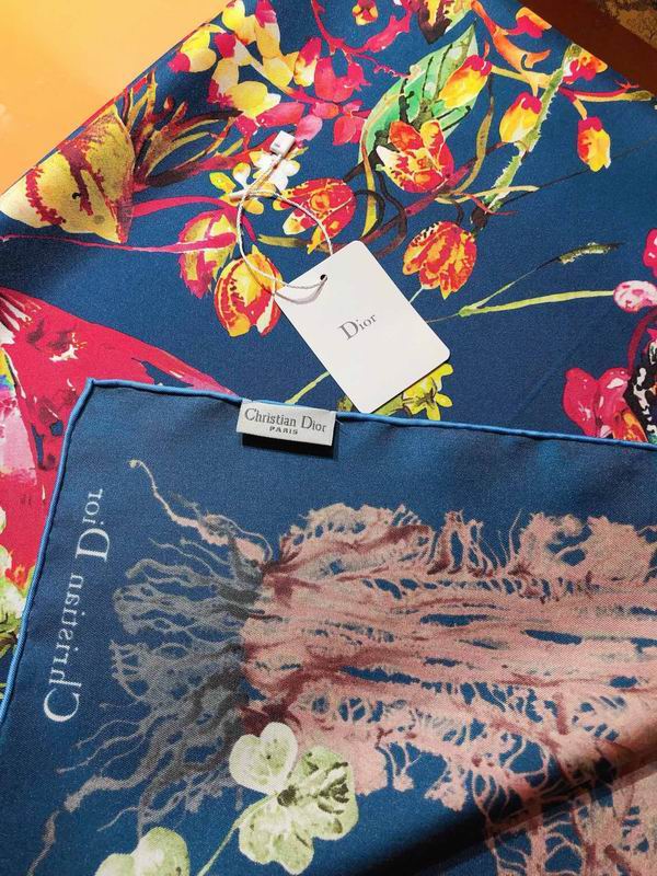 Dior silk scarf 90X90cm  E (16)