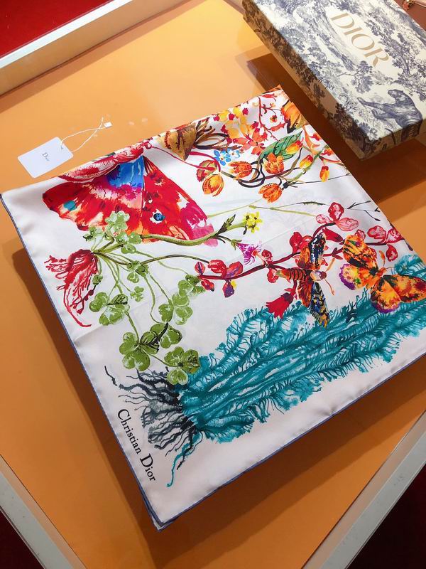 Dior silk scarf 90X90cm  E (19)