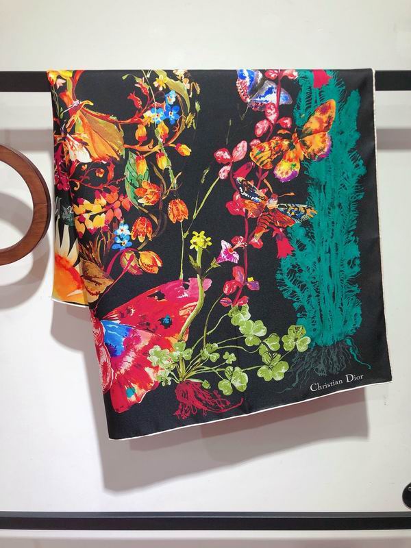 Dior silk scarf 90X90cm  E (2)