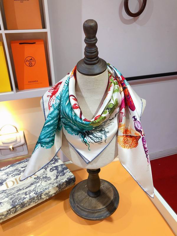 Dior silk scarf 90X90cm  E (24)
