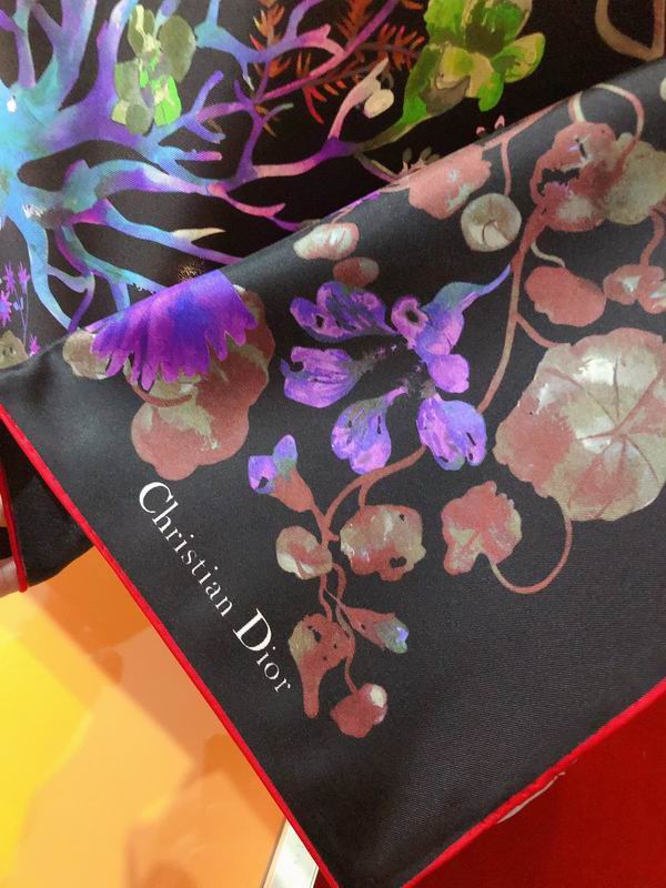 Dior silk scarf 90X90cm  E (3)