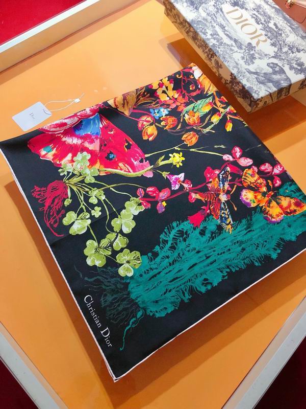 Dior silk scarf 90X90cm  E (3)