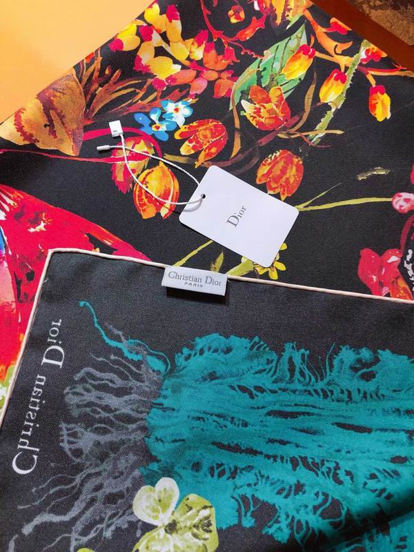 Dior silk scarf 90X90cm  E (4)