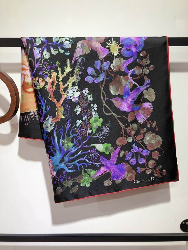 Dior silk scarf 90X90cm  E (5)