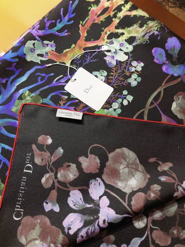 Dior silk scarf 90X90cm  E (7)