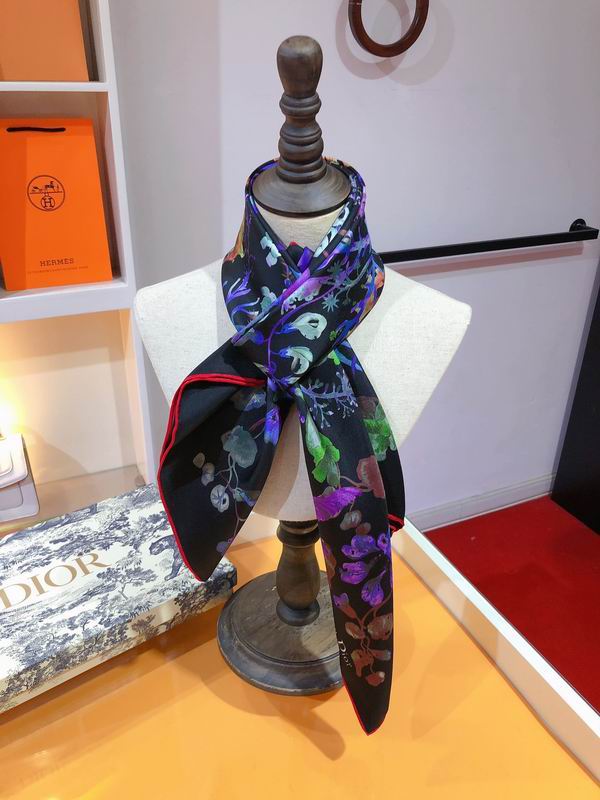 Dior silk scarf 90X90cm  E (8)