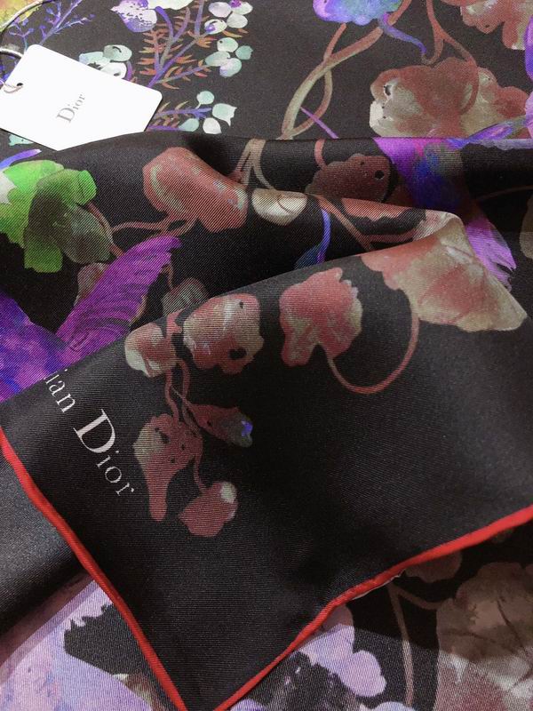 Dior silk scarf 90X90cm  E (9)