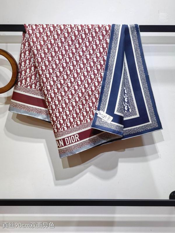 Dior silk scarf 90X90cm E (1)