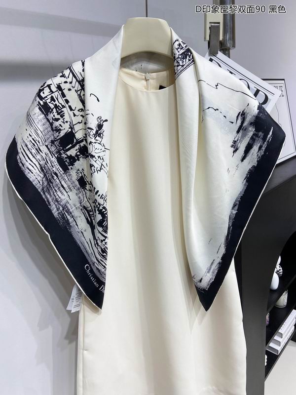 Dior silk scarf 90X90cm E (1)