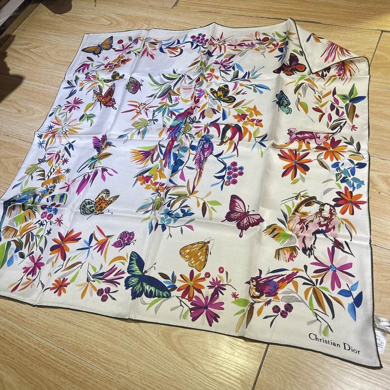 Dior silk scarf 90X90cm E (1)