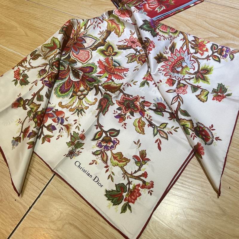 Dior silk scarf 90X90cm E (1)