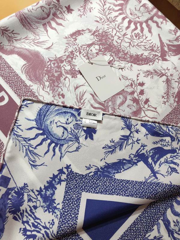 Dior silk scarf 90X90cm E (10)